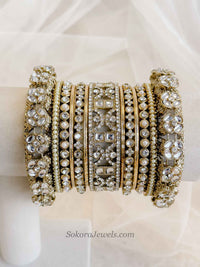 Faux Kundan Statement Bridal Bangle set