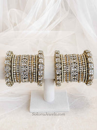 Faux Kundan Statement Bridal Bangle set