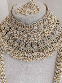 Antique Gold Full Bridal set - Pearl