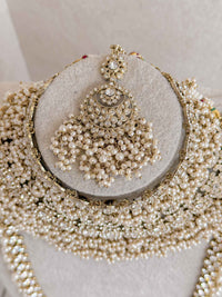 Antique Gold Full Bridal set - Pearl