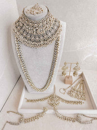 Antique Gold Full Bridal set - Pearl