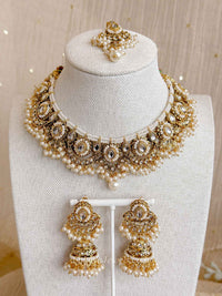 Sabrina Faux Kundan Set - White