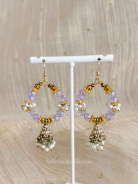 Light Purple Jhumka Hoop Earrings