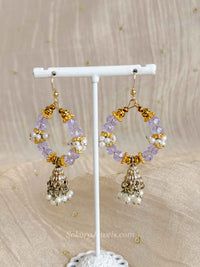 Light Purple Jhumka Hoop Earrings