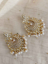 Large Faux Kundan Earrings