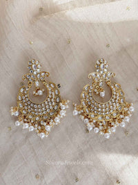 Large Faux Kundan Earrings
