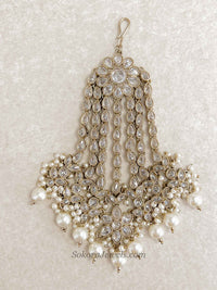 Aria Bridal Jhumar - Clear with Pearl