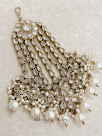 Aria Bridal Jhumar - Clear with Pearl