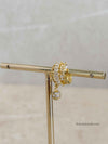 Gold & Zircon Ball Bead Ear Cuff