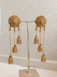 Multi Jhumka Statement Earrings