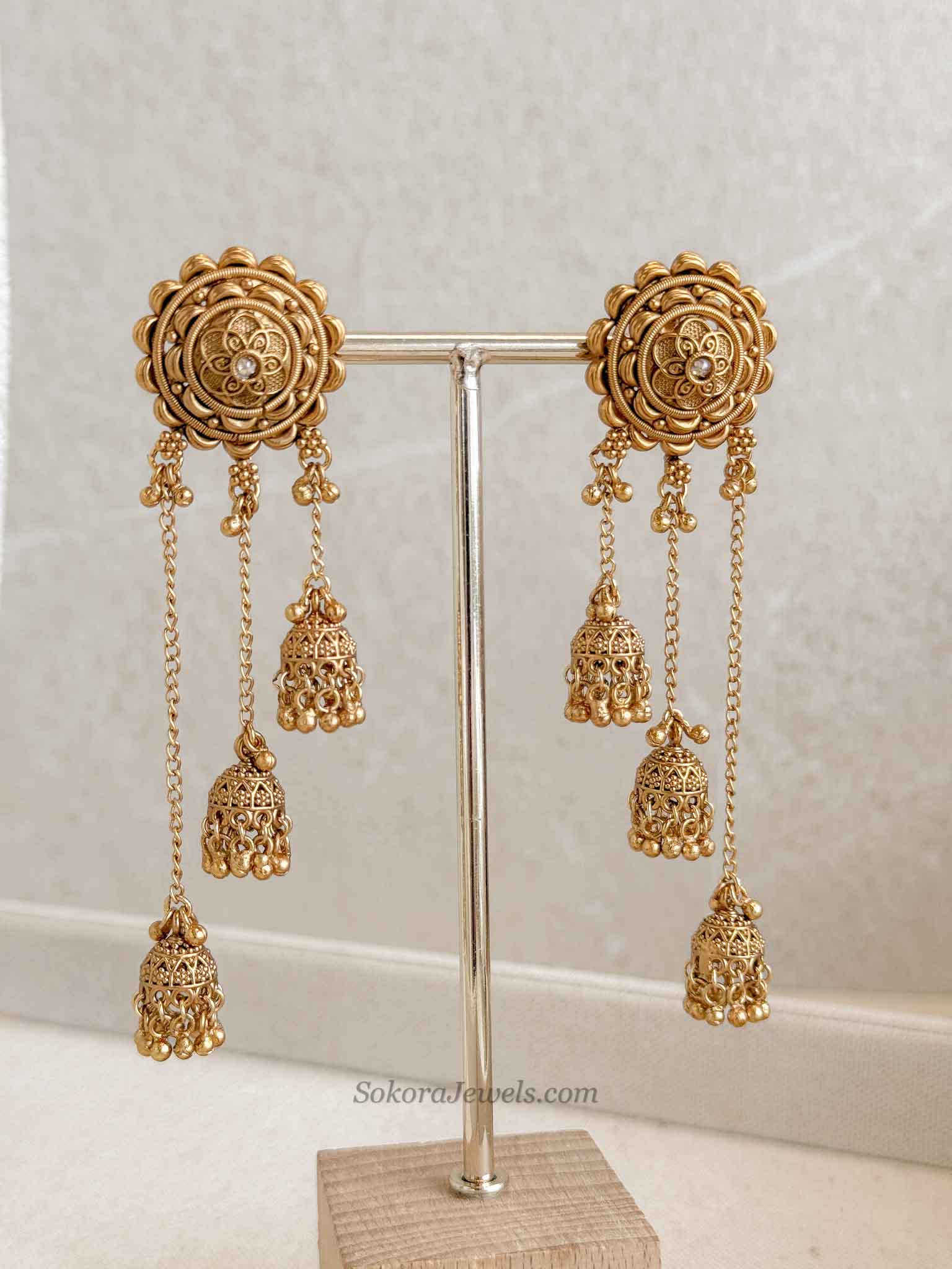 Multi Jhumka Statement Earrings