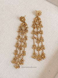 Peacock Golden Ghungroo Drop Earrings