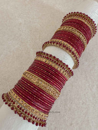 Slightly Imperfect: 2.4 Maroon Bangle set