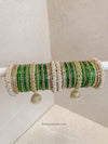 Celine Luxury Pearly Bangle Set - Green
