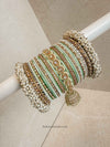 Celine Luxury Pearly Bangle Set - Mint