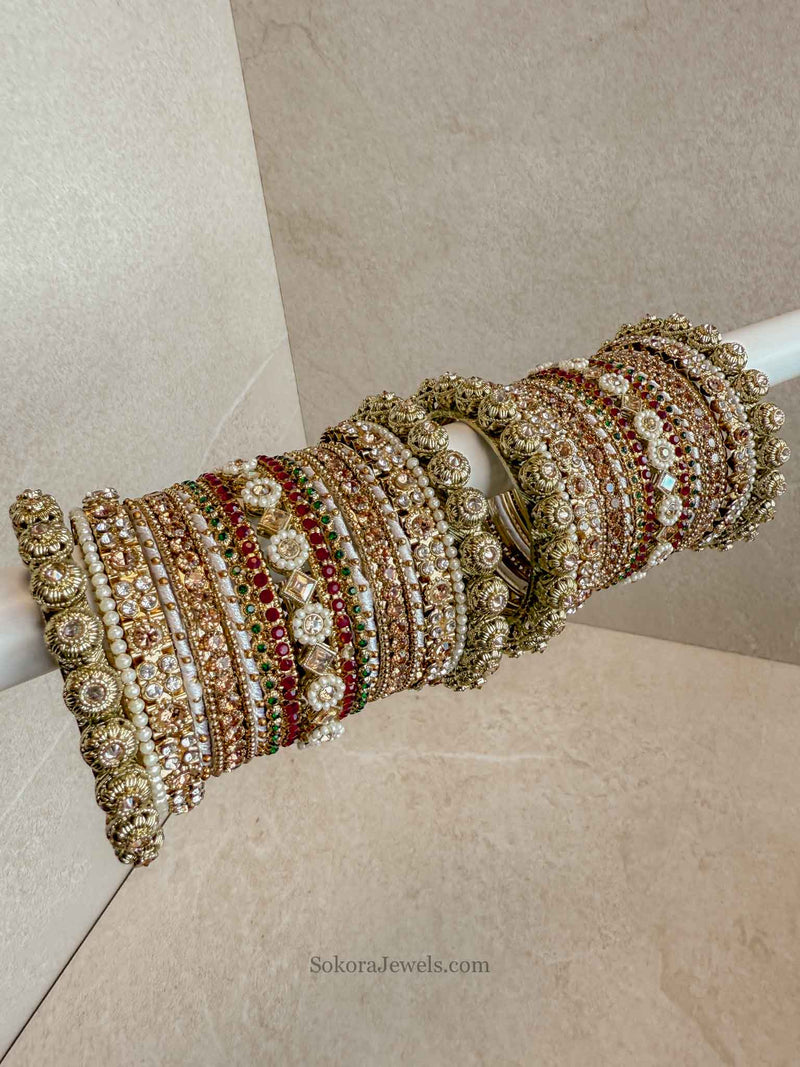 Jodhaa Luxury Bangle stack