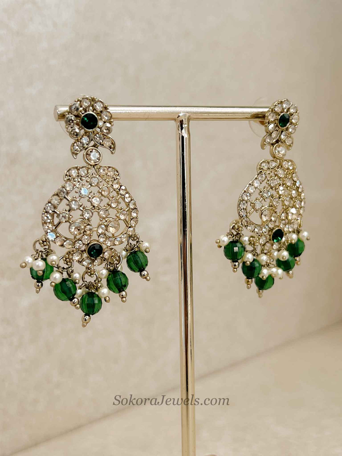 Mehak Golden Necklace sets- Green