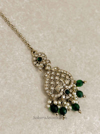 Mehak Golden Necklace sets- Green