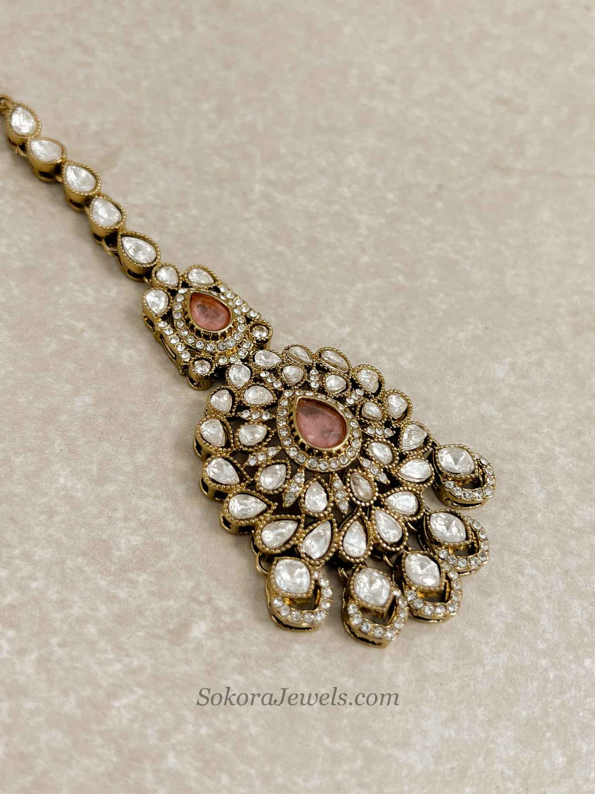 Antique Gold-Tone Kundan Necklace set