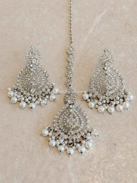 Shetal Silver Earring & Tikka sets