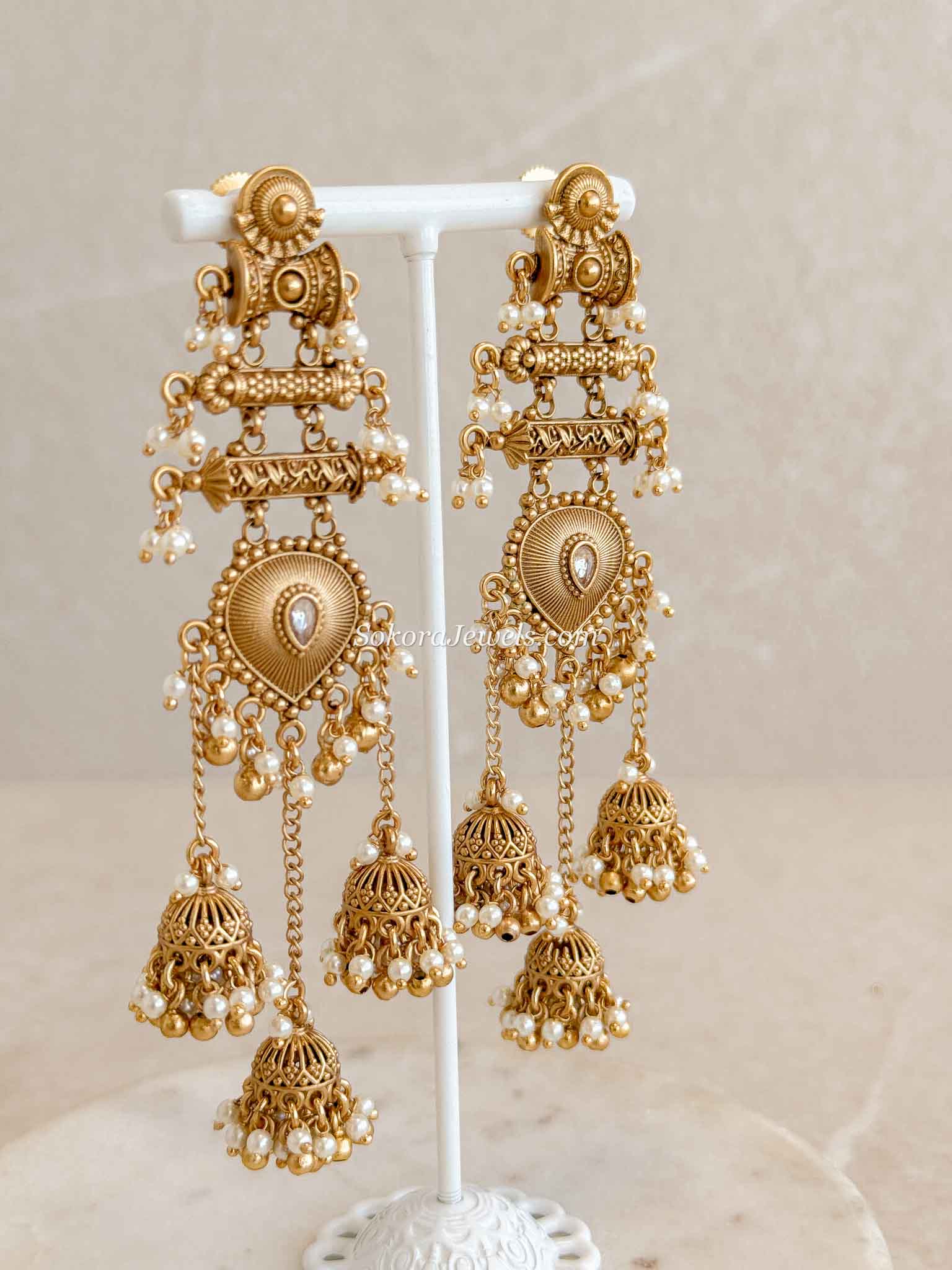 Multi Jhumka Statement Kashmiri Earrings