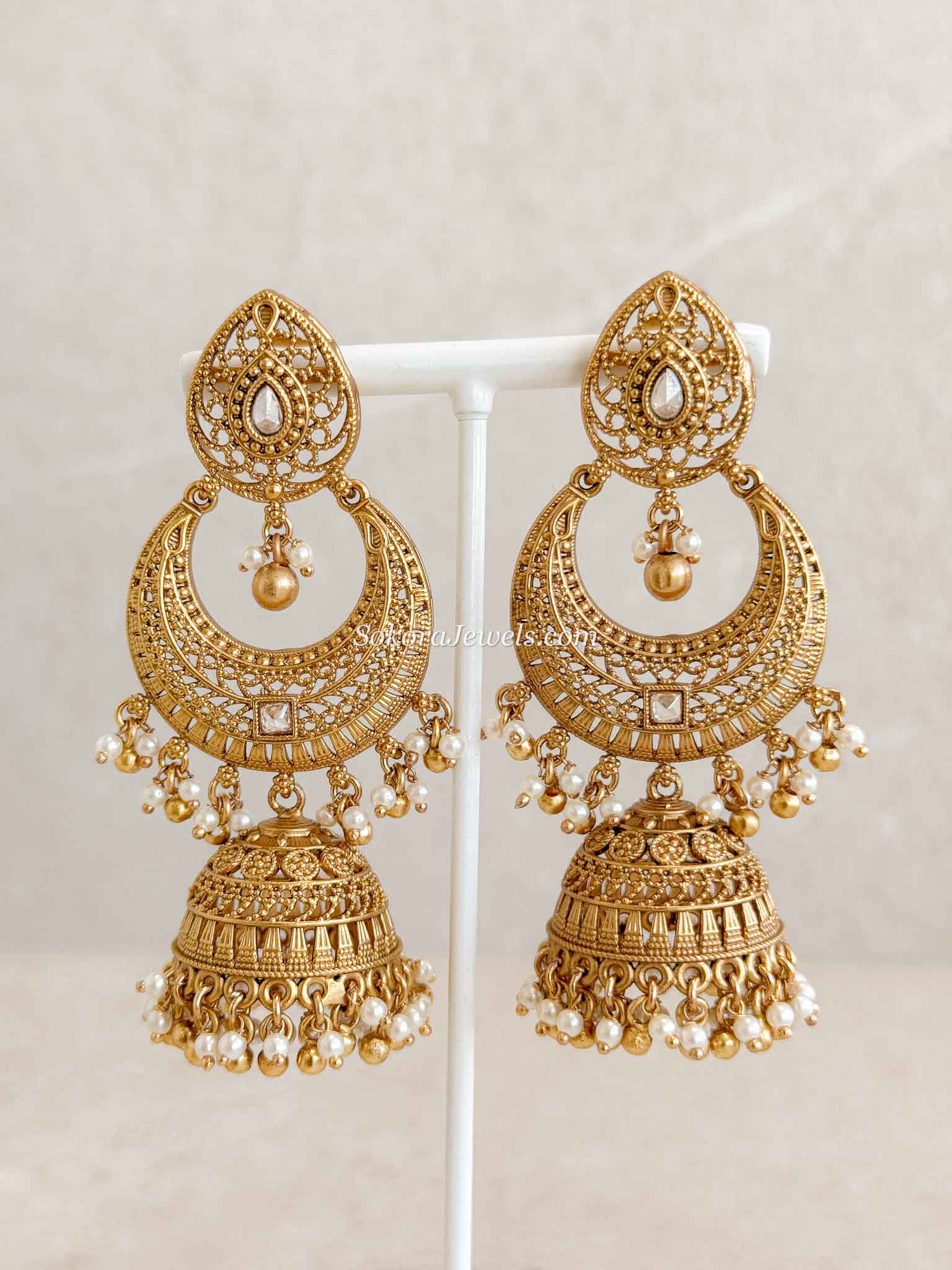 Temple Jhumka Earrings