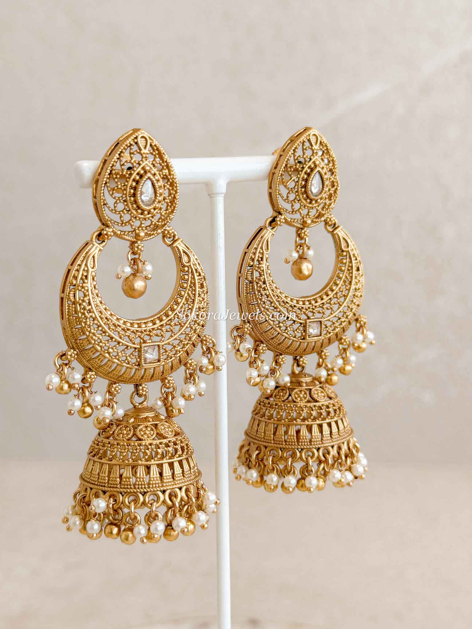Temple Jhumka Earrings