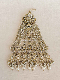 Pearl & Clear crystal Jhumar