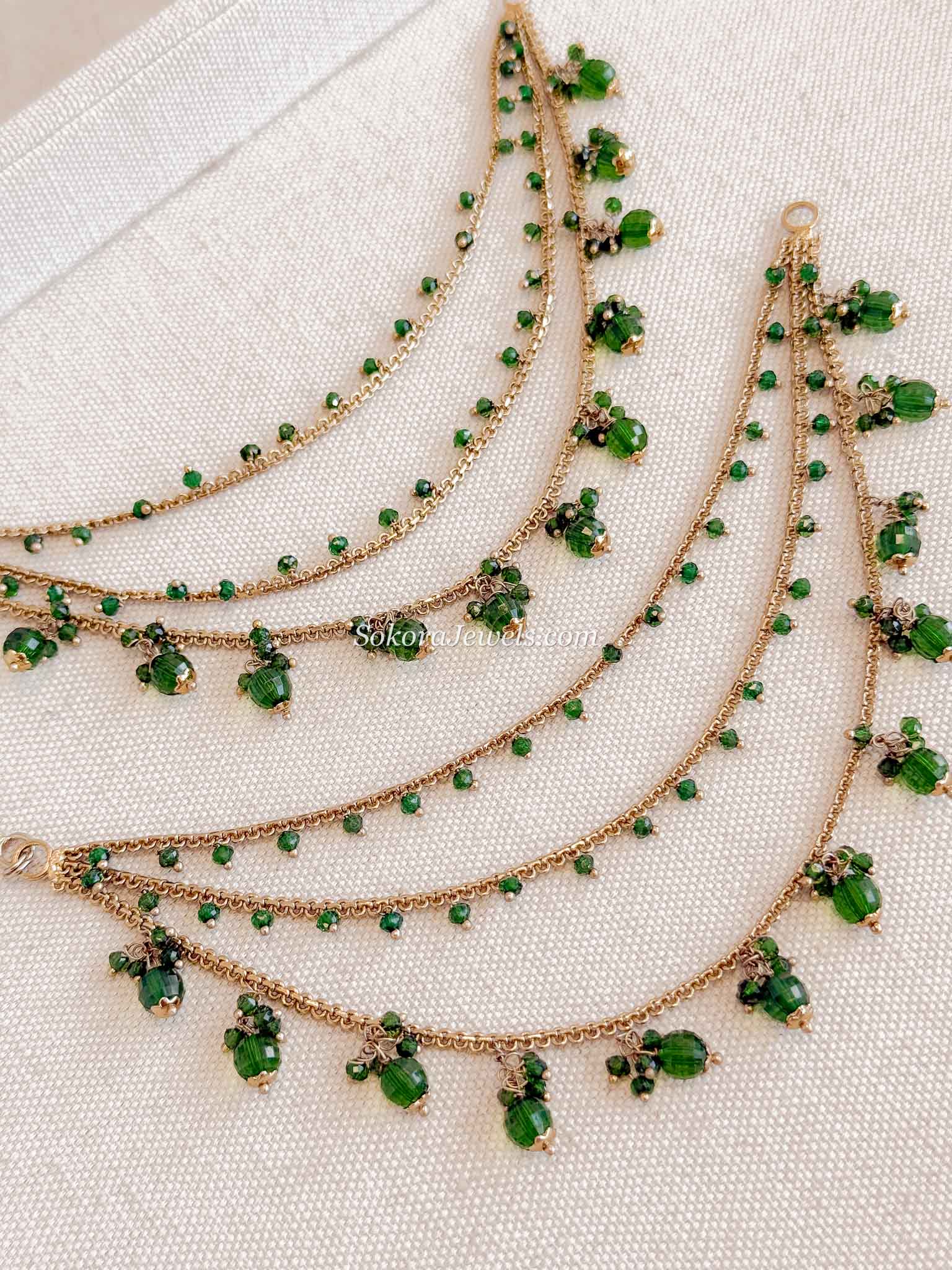 Green Earring Chains