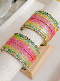Pastel Glass Bangle set
