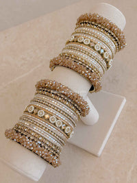 Thanjina Golden Bangle stack