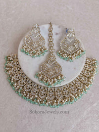 Rohini Necklace Set - Mint