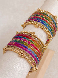 Rainbow Glass Bangle set