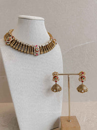 Heritage Collar Necklace Set – Ruby, Emerald & Kundan