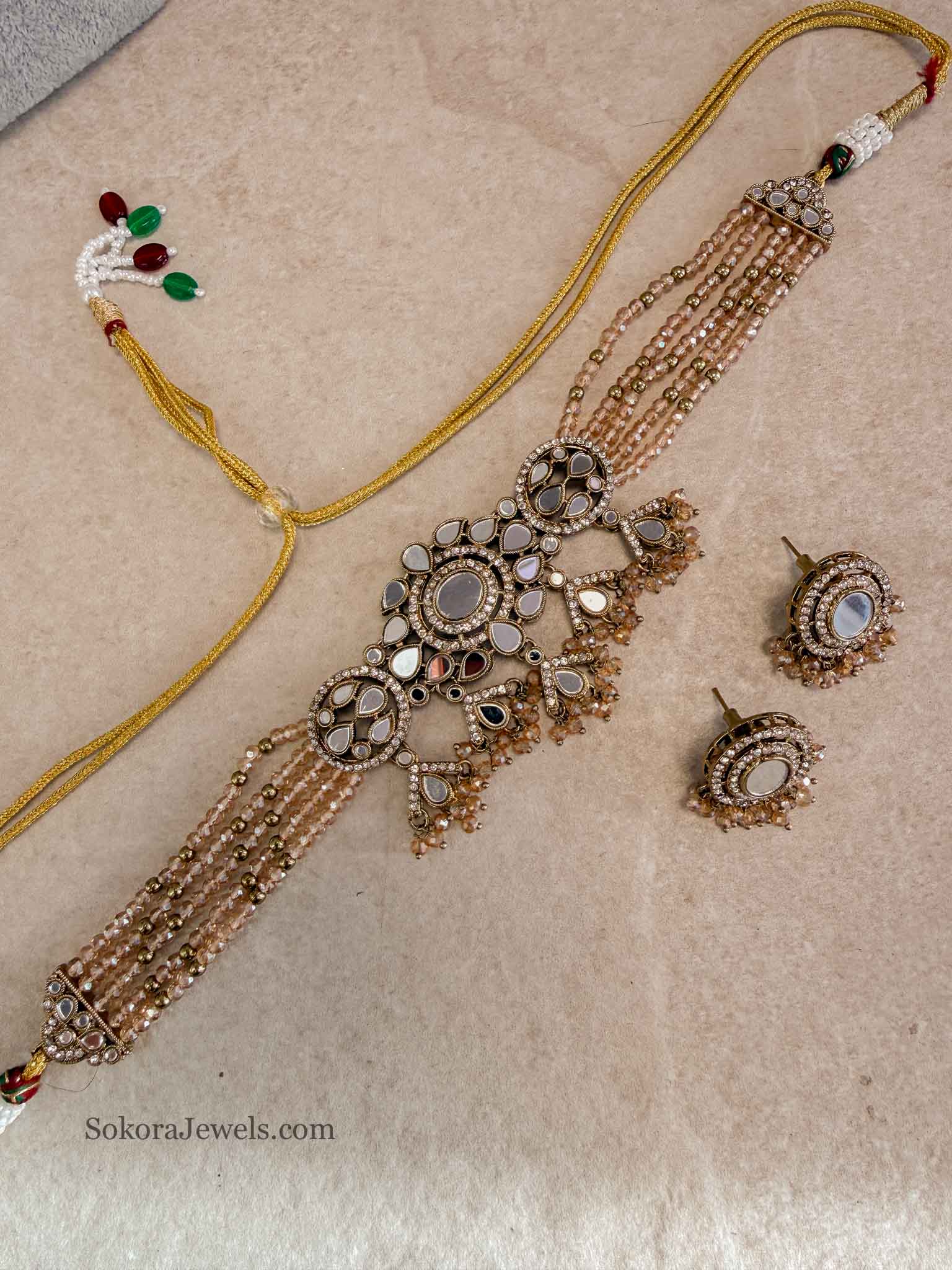 Lishba Mirrored Choker Set