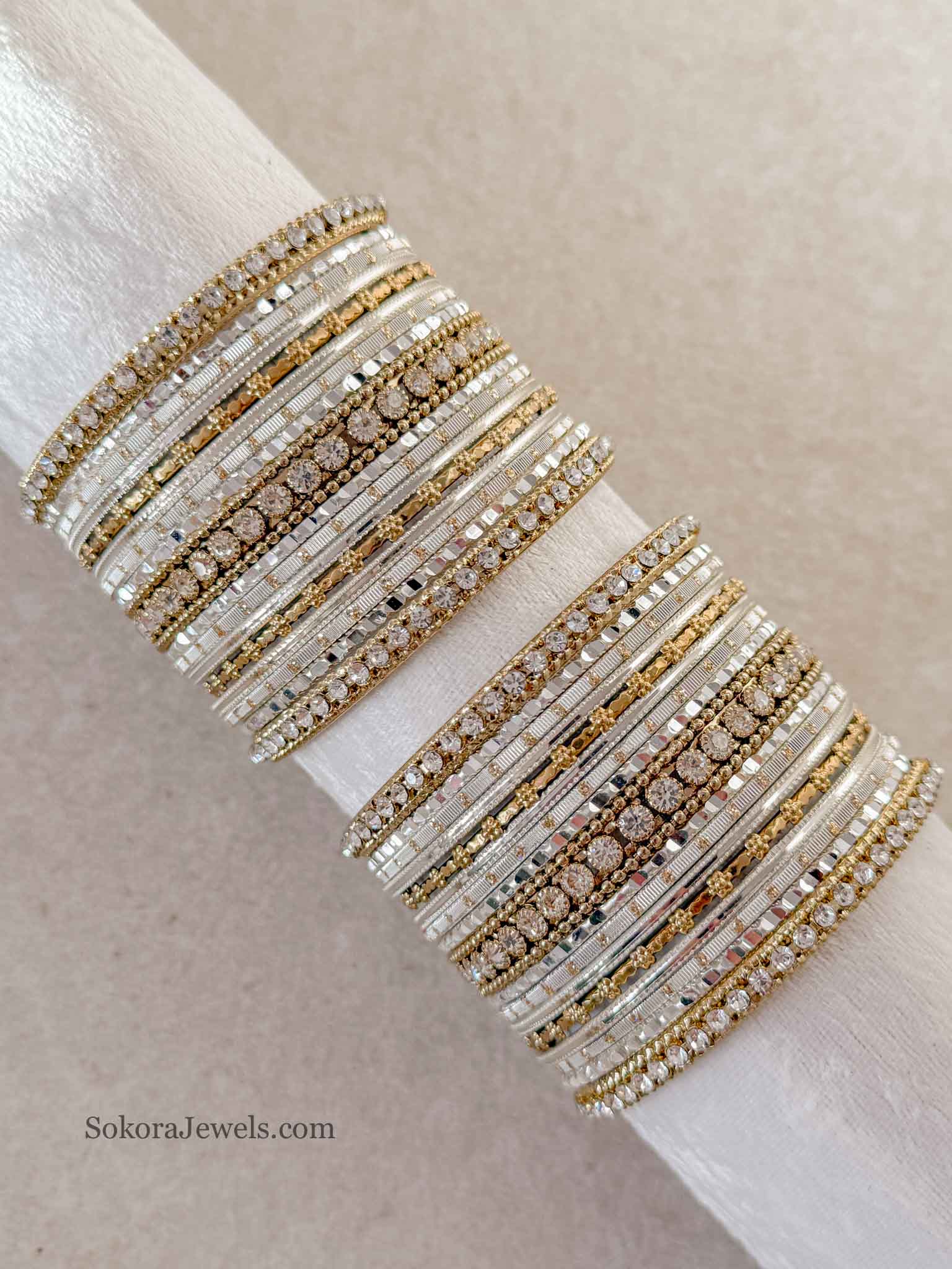 Small Moon Shimmer Bangle set