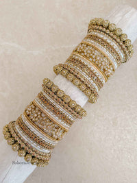 Jodhaa Luxury Bangle stack -Golden