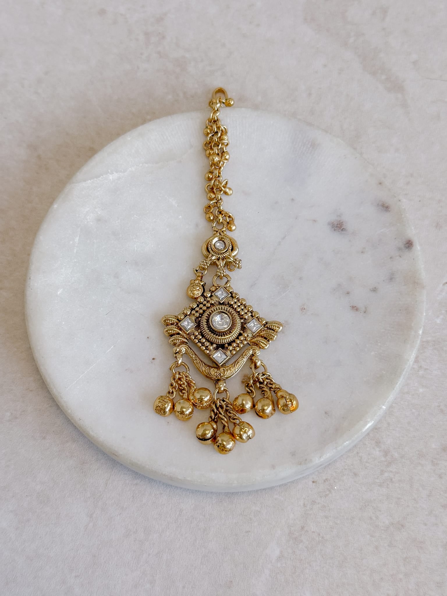 Ghungroo Bead Gold Tikka