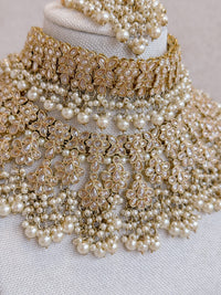 Sumaira Bridal Necklace and Earring Set - Pearl