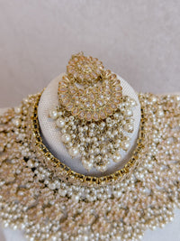 Sumaira Bridal Necklace and Earring Set - Pearl