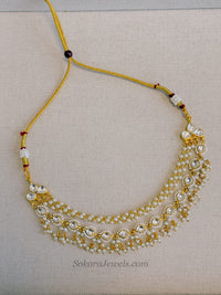 Gold Plated Kundan & Pearl Choker