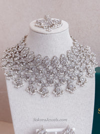 Tayyaba Bridal Jewellery Set - Silver