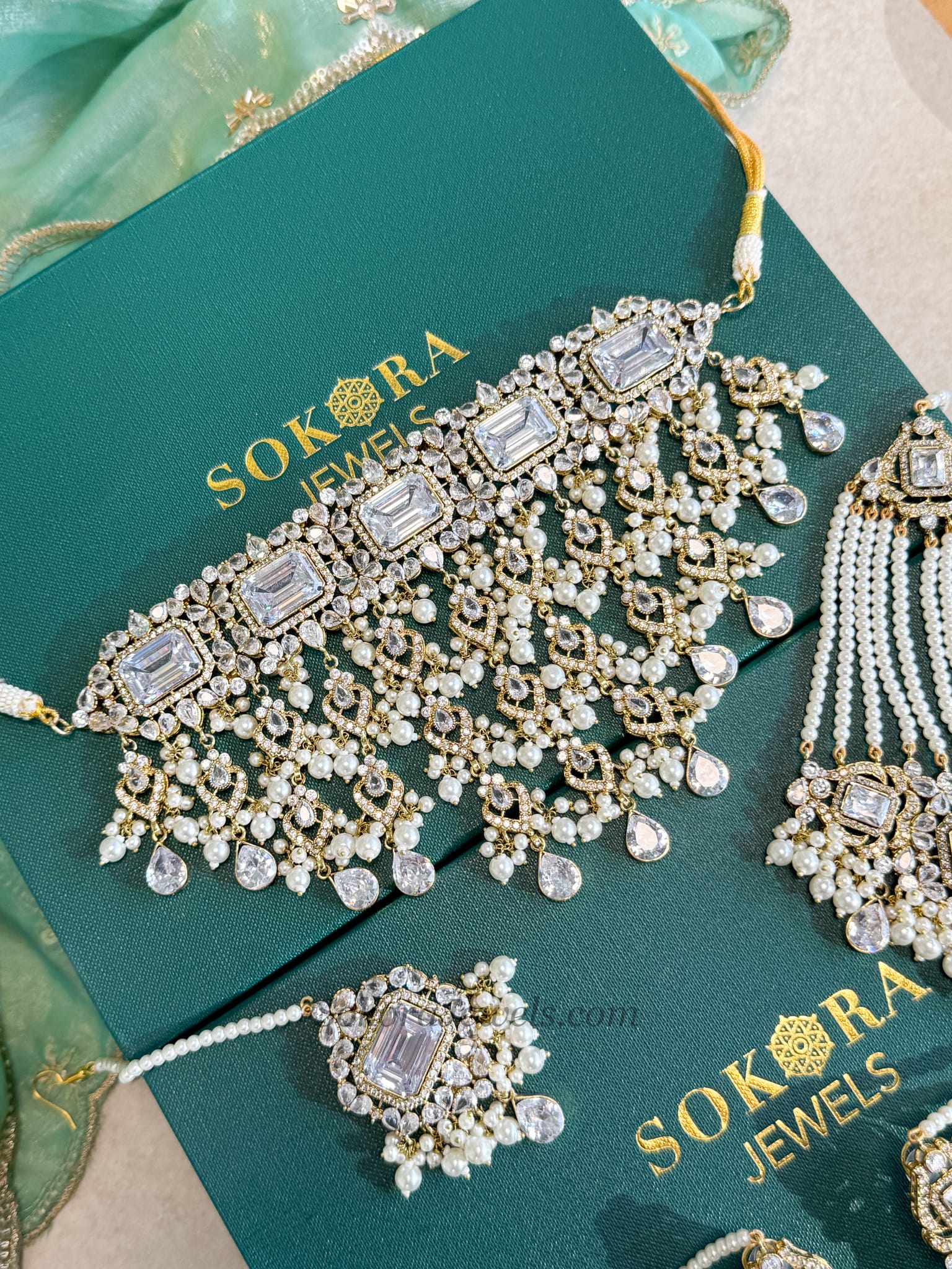 Noor Mahal Pearl Bridal Choker Set