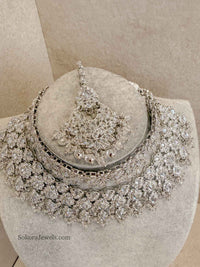 Silver Bridal Necklace set