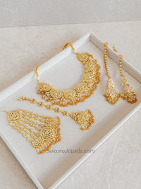 Faiza Champagne Bridal Jewellery Set