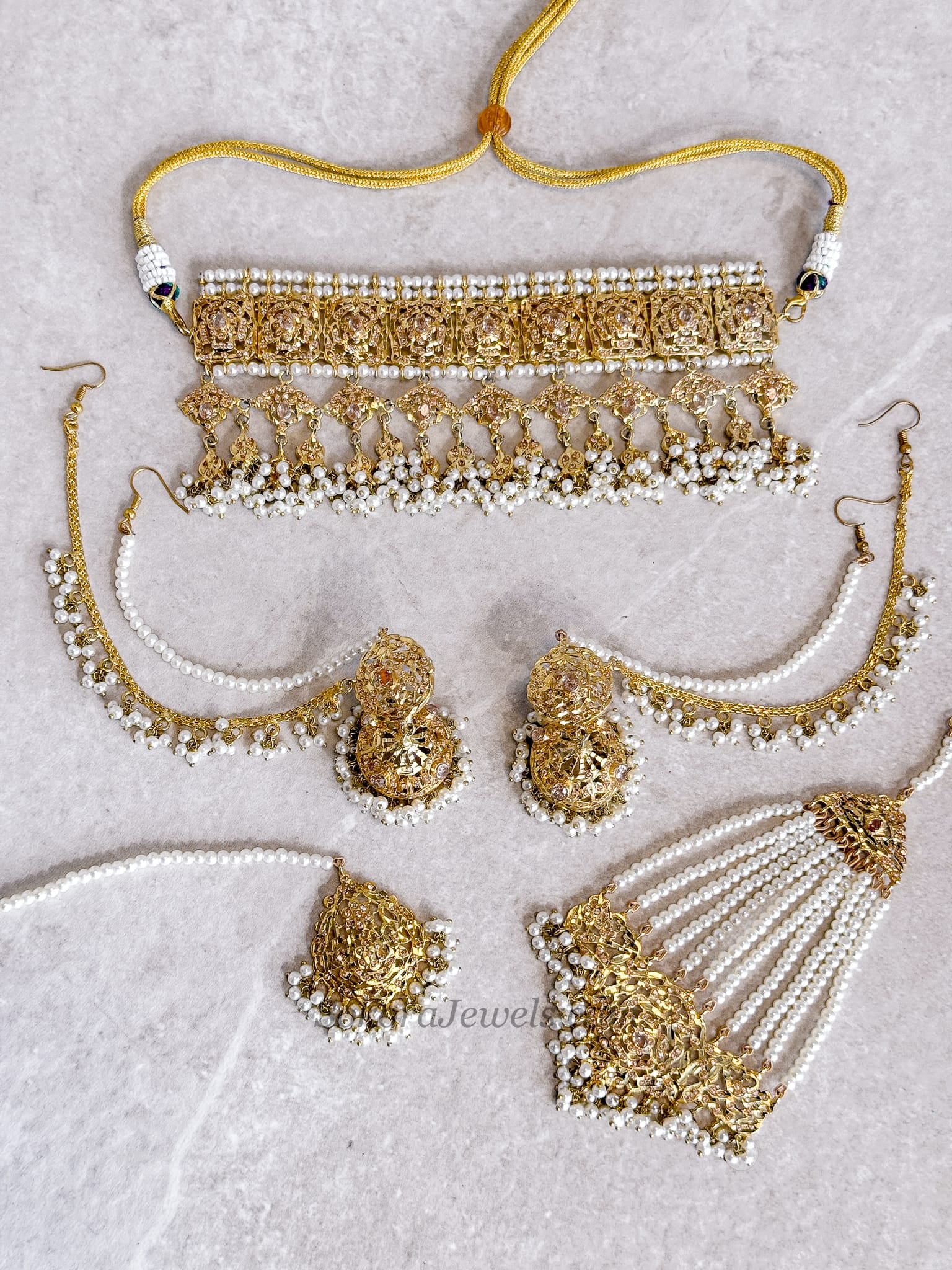 Razia Bridal set - Pearl
