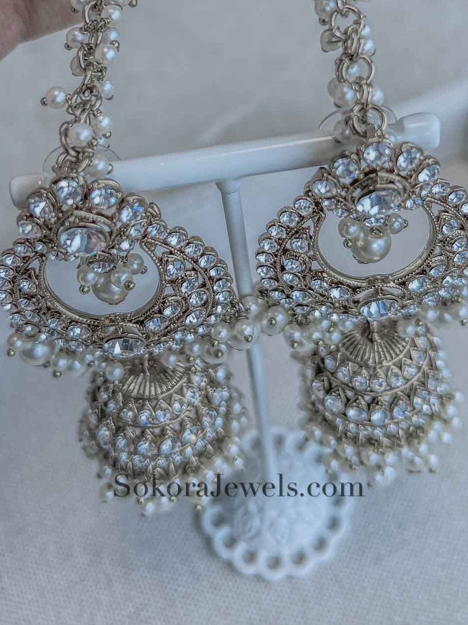Tehmeena Necklace Set - Silver