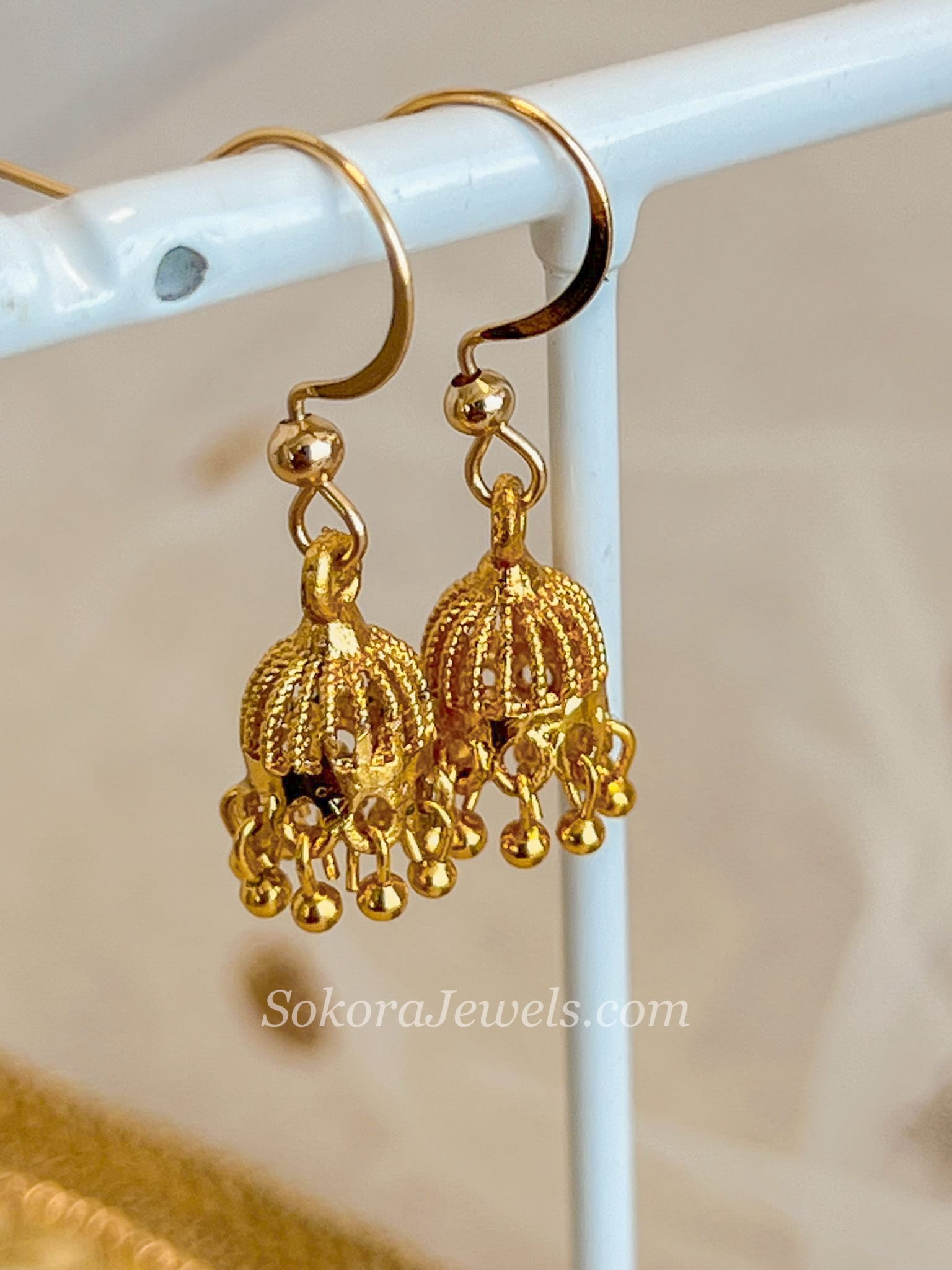 Micro Baby Bright Gold Jhumkas