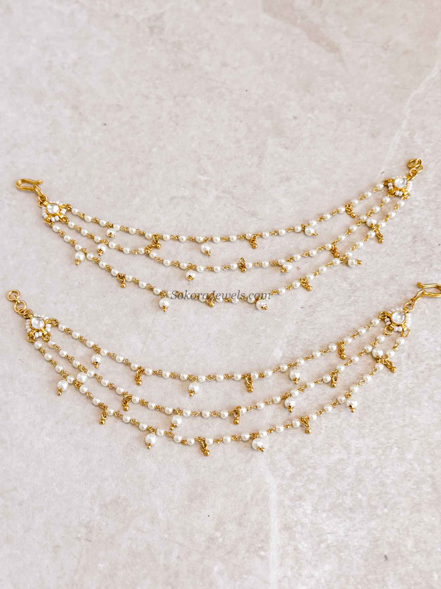 Pearl & Kundan Gem chains