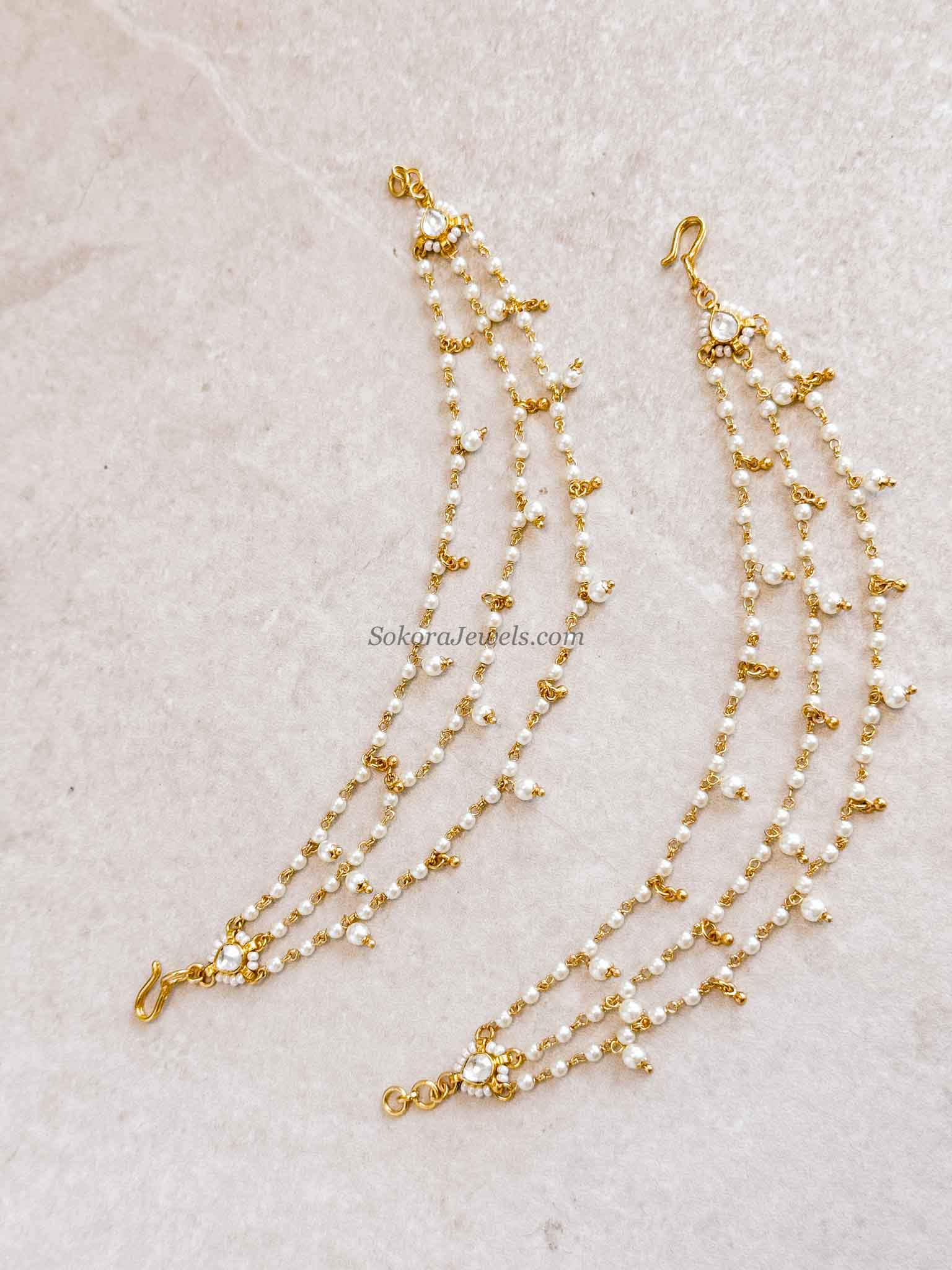 Pearl & Kundan Gem chains